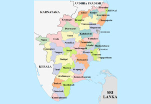 Map Of Tamil Nadu